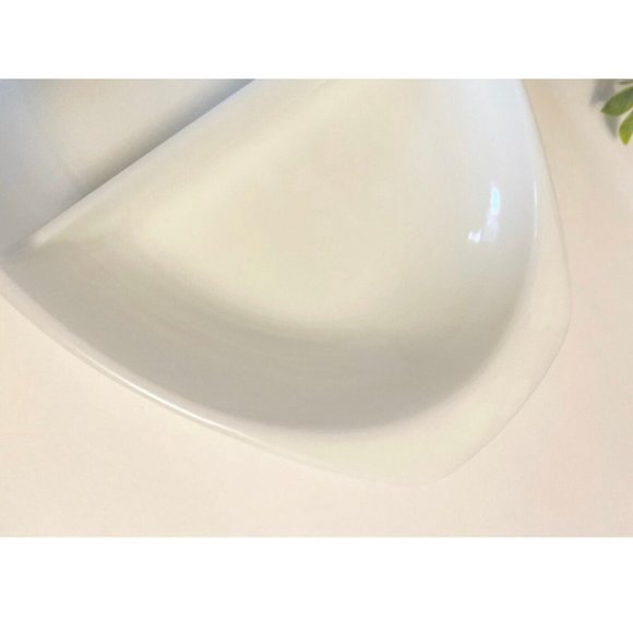 Vintage White Pyrex Opal Ware Oval Divided Vegetable Serving Dish Bowl 1063 1.5. - Picture 5 of 6